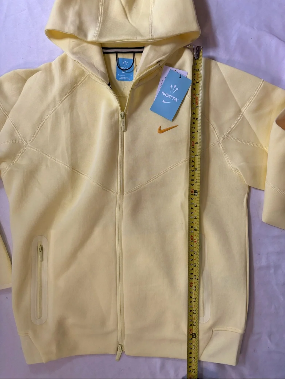Nike Tech NOCTA Sportwear Lemon Yellow Hooded Jacket and Pants Set